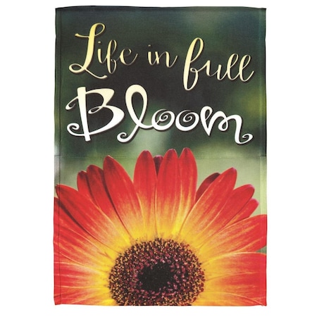 13 X 18 In Flag Print Life In Full Bloom Polyester Garden